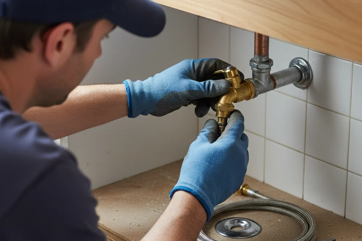 Shutoff valve and fitting work during Faucet and Fixture Repair in Beaumont
